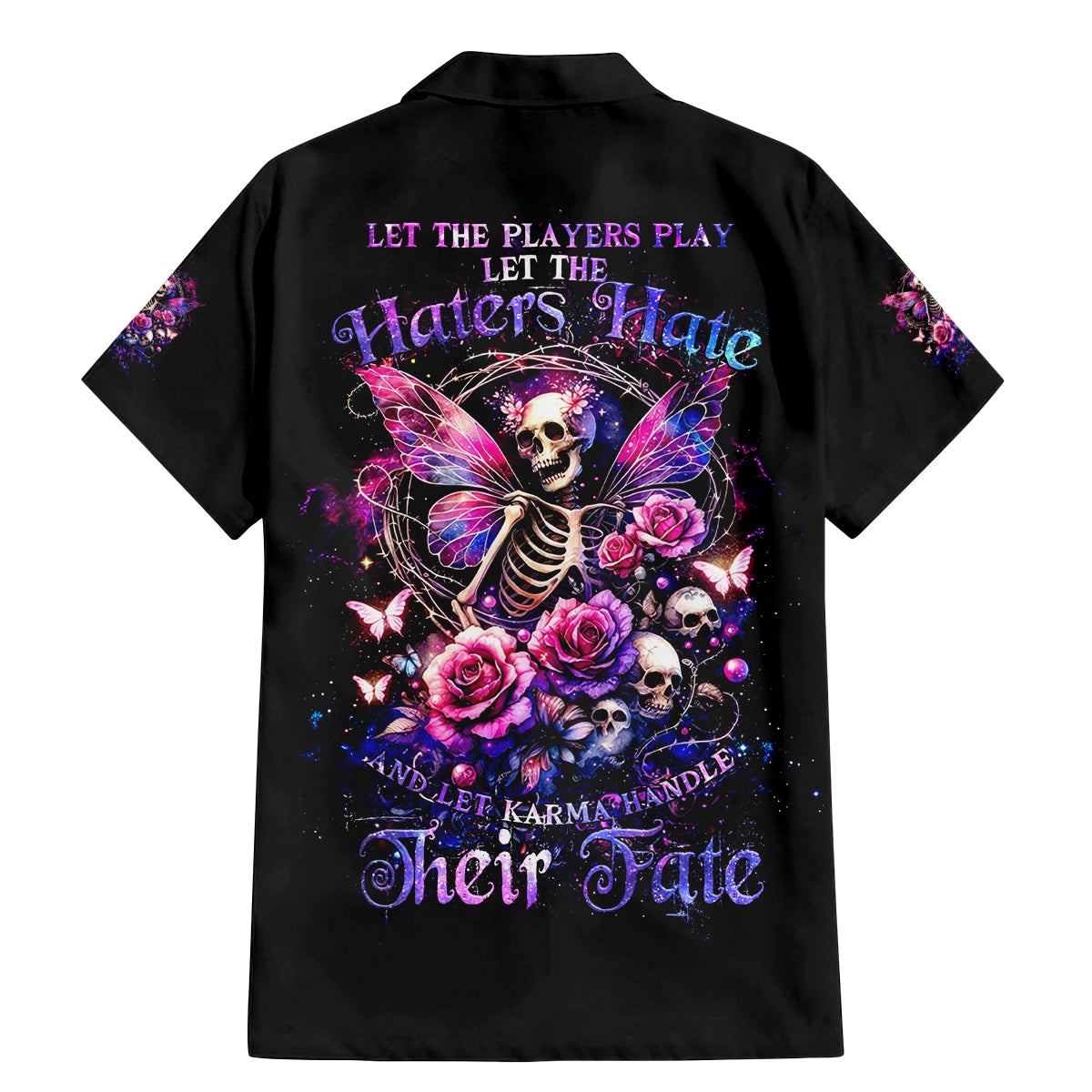 Fairy Skull Family Matching Mermaid Dress and Hawaiian Shirt Let Karma Handle Their Fate - Wonder Print Shop