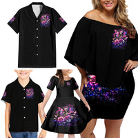 Fairy Skull Family Matching Off Shoulder Short Dress and Hawaiian Shirt Let Karma Handle Their Fate - Wonder Print Shop