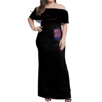Fairy Skull Off Shoulder Maxi Dress Let Karma Handle Their Fate - Wonder Print Shop