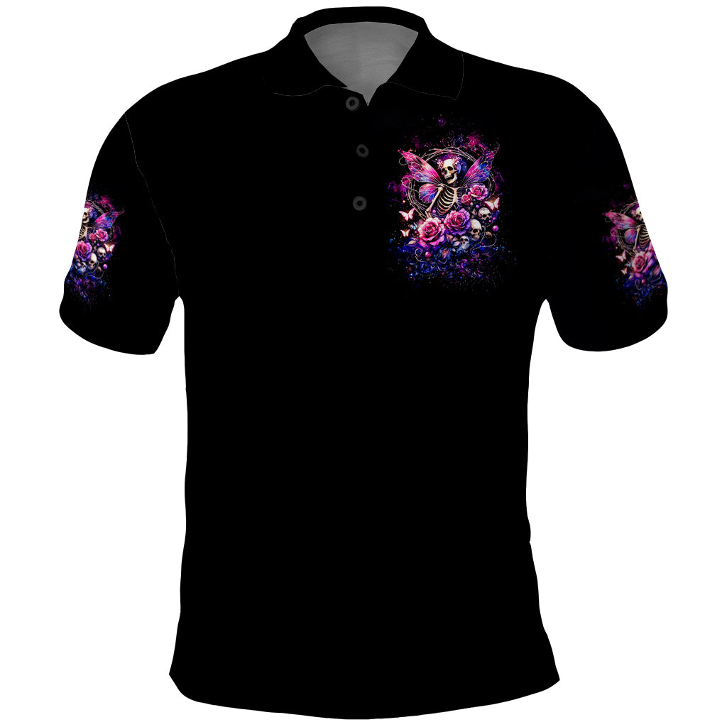 Fairy Skull Polo Shirt Let Karma Handle Their Fate - Wonder Print Shop