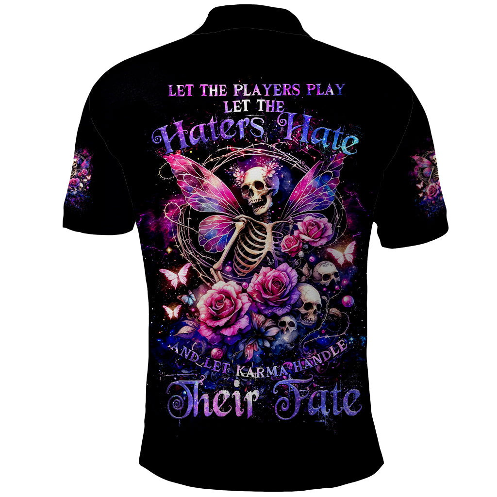 Fairy Skull Polo Shirt Let Karma Handle Their Fate - Wonder Print Shop