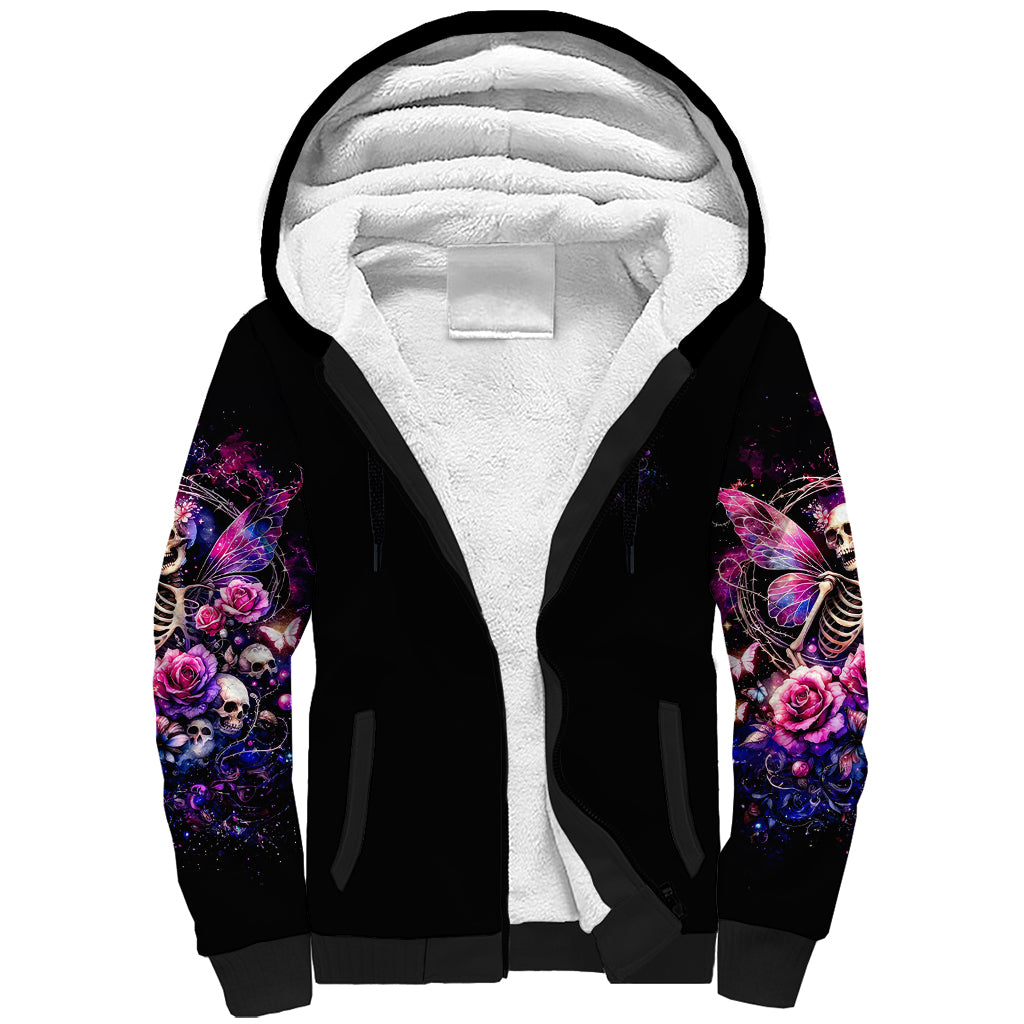 Fairy Skull Sherpa Hoodie Let Karma Handle Their Fate - Wonder Print Shop