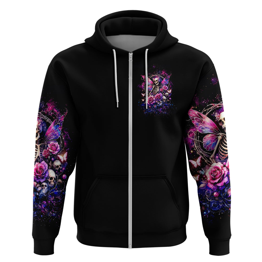 Fairy Skull Zip Hoodie Let Karma Handle Their Fate - Wonder Print Shop