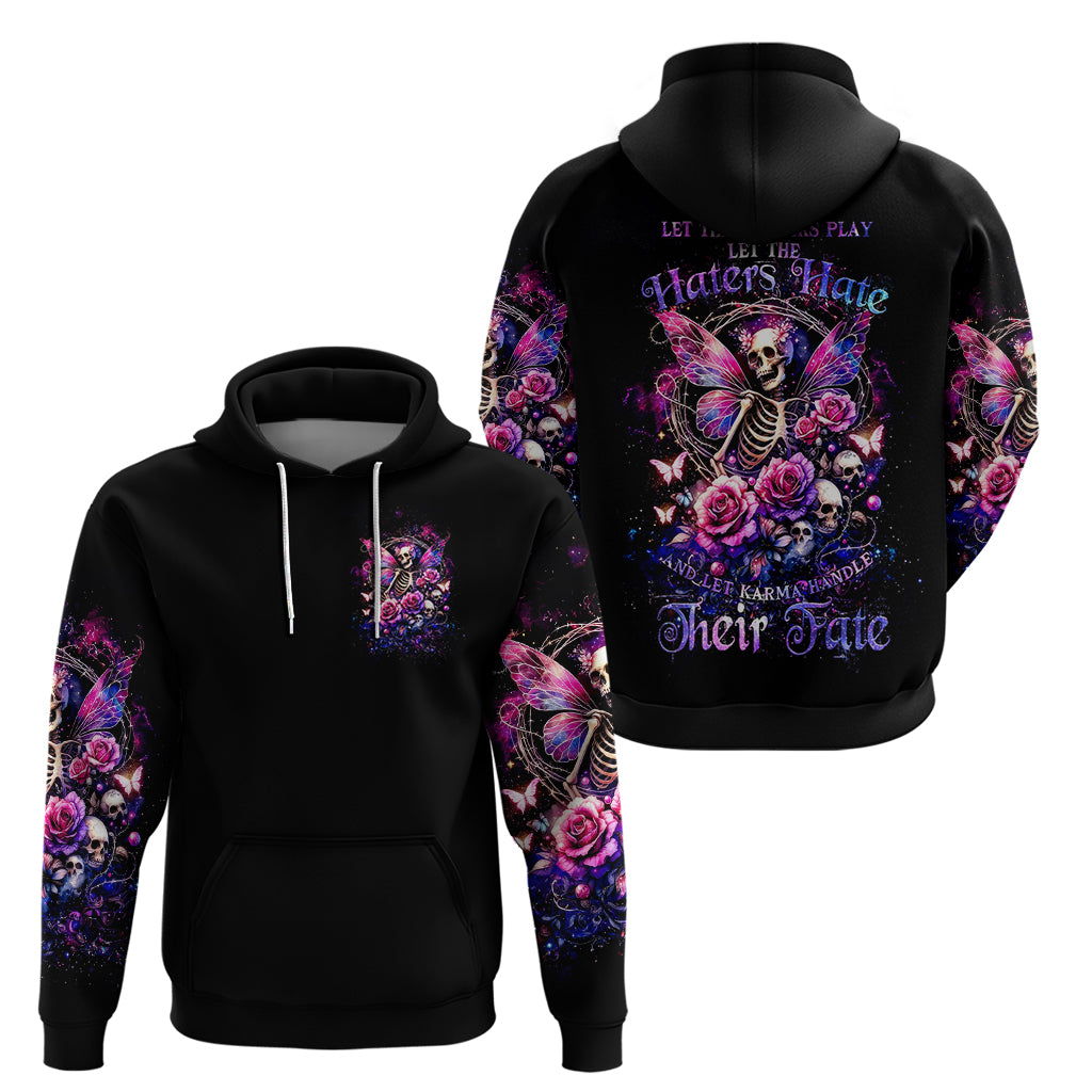 Fairy Skull Zip Hoodie Let Karma Handle Their Fate - Wonder Print Shop