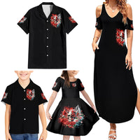 Evil Angel Skull Family Matching Summer Maxi Dress and Hawaiian Shirt Even The Devil Was Once An Angel - Wonder Print Shop
