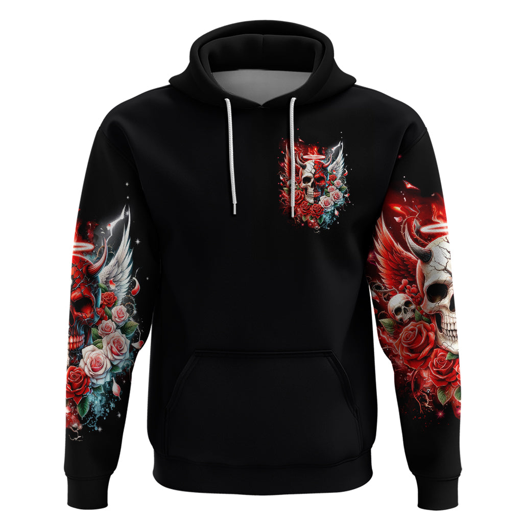 Evil Angel Skull Hoodie Even The Devil Was Once An Angel - Wonder Print Shop