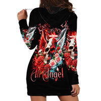 Evil Angel Skull Hoodie Dress Even The Devil Was Once An Angel - Wonder Print Shop
