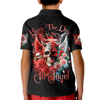 Evil Angel Skull Kid Polo Shirt Even The Devil Was Once An Angel - Wonder Print Shop