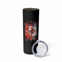 Evil Angel Skull Skinny Tumbler Even The Devil Was Once An Angel - Wonder Print Shop
