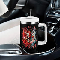 Evil Angel Skull Tumbler With Handle Even The Devil Was Once An Angel - Wonder Print Shop