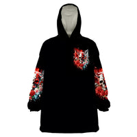Evil Angel Skull Wearable Blanket Hoodie Even The Devil Was Once An Angel - Wonder Print Shop