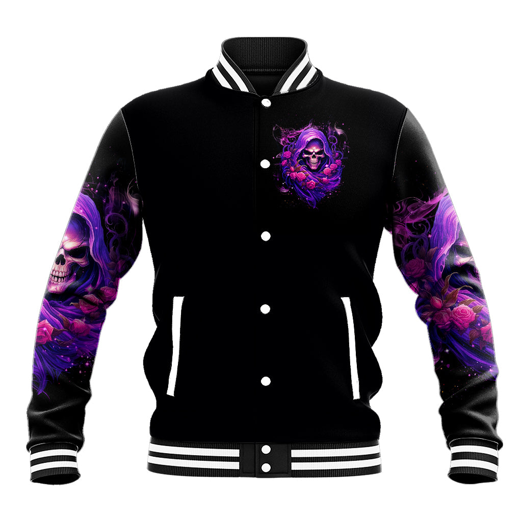 Reaper Skull Baseball Jacket I'm Not Anti-Social I'm Just Not User Friendly - Wonder Print Shop