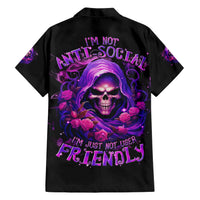 Reaper Skull Hawaiian Shirt I'm Not Anti-Social I'm Just Not User Friendly - Wonder Print Shop