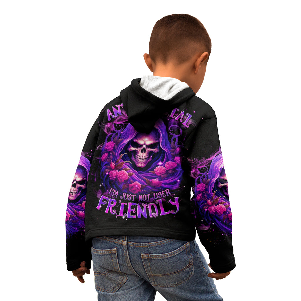 Reaper Skull Kid Hoodie I'm Not Anti-Social I'm Just Not User Friendly - Wonder Print Shop