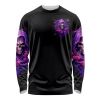 Reaper Skull Long Sleeve Shirt I'm Not Anti-Social I'm Just Not User Friendly - Wonder Print Shop