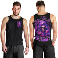 Reaper Skull Men Tank Top I'm Not Anti-Social I'm Just Not User Friendly - Wonder Print Shop
