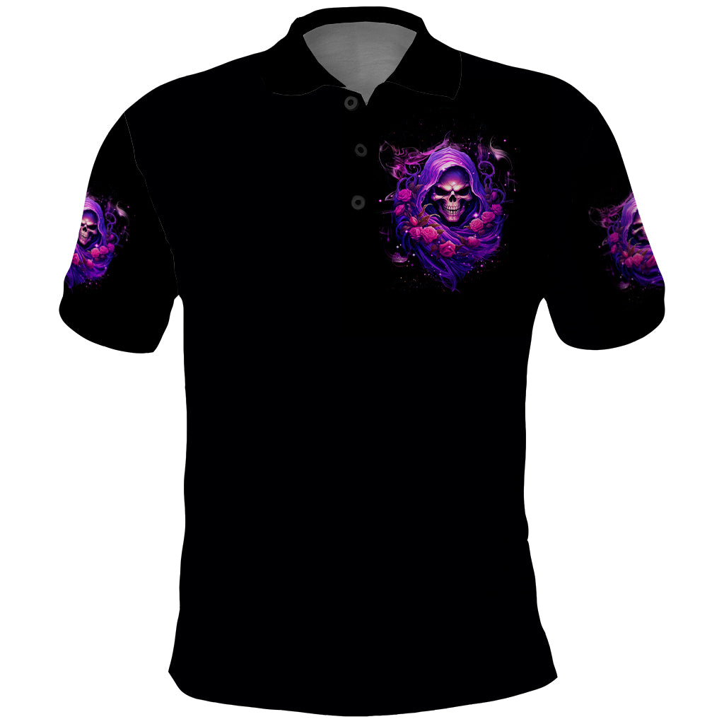 Reaper Skull Polo Shirt I'm Not Anti-Social I'm Just Not User Friendly - Wonder Print Shop