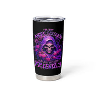 Reaper Skull Tumbler Cup I'm Not Anti-Social I'm Just Not User Friendly - Wonder Print Shop