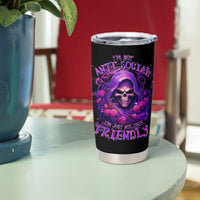 Reaper Skull Tumbler Cup I'm Not Anti-Social I'm Just Not User Friendly - Wonder Print Shop