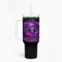 Reaper Skull Tumbler With Handle I'm Not Anti-Social I'm Just Not User Friendly - Wonder Print Shop