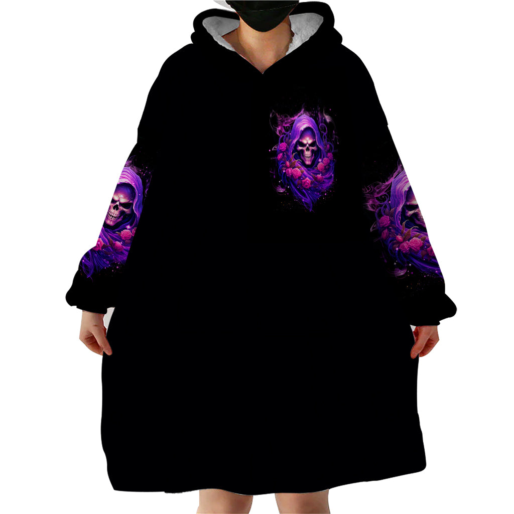 Reaper Skull Wearable Blanket Hoodie I'm Not Anti-Social I'm Just Not User Friendly - Wonder Print Shop