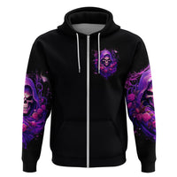 Reaper Skull Zip Hoodie I'm Not Anti-Social I'm Just Not User Friendly - Wonder Print Shop
