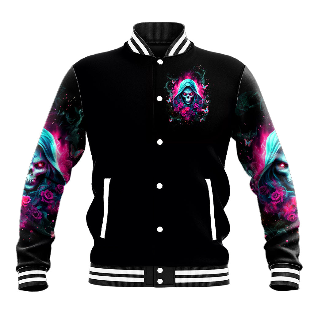 Witch Skull Baseball Jacket The Good Girl In Me Got Tired Of The Bullshit - Wonder Print Shop