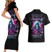 Witch Skull Couples Matching Short Sleeve Bodycon Dress and Hawaiian Shirt The Good Girl In Me Got Tired Of The Bullshit - Wonder Print Shop