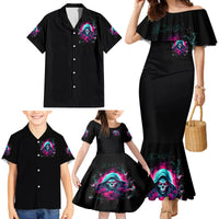 Witch Skull Family Matching Mermaid Dress and Hawaiian Shirt The Good Girl In Me Got Tired Of The Bullshit - Wonder Print Shop