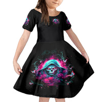 Witch Skull Family Matching Off Shoulder Long Sleeve Dress and Hawaiian Shirt The Good Girl In Me Got Tired Of The Bullshit - Wonder Print Shop
