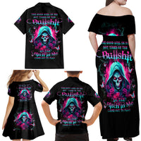 Witch Skull Family Matching Off Shoulder Maxi Dress and Hawaiian Shirt The Good Girl In Me Got Tired Of The Bullshit - Wonder Print Shop