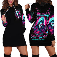 Witch Skull Hoodie Dress The Good Girl In Me Got Tired Of The Bullshit - Wonder Print Shop