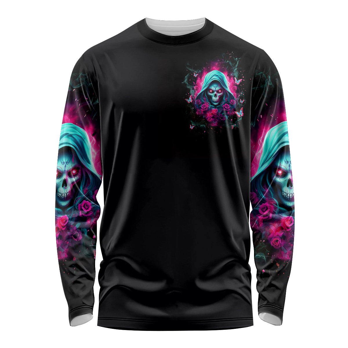 Witch Skull Long Sleeve Shirt The Good Girl In Me Got Tired Of The Bullshit - Wonder Print Shop