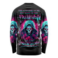 Witch Skull Long Sleeve Shirt The Good Girl In Me Got Tired Of The Bullshit - Wonder Print Shop