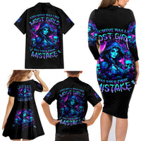 Witch Skull Family Matching Long Sleeve Bodycon Dress and Hawaiian Shirt Assuming Was Like Most Girls Was Your First Mistake - Wonder Print Shop