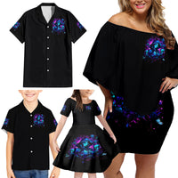 Witch Skull Family Matching Off Shoulder Short Dress and Hawaiian Shirt Assuming Was Like Most Girls Was Your First Mistake - Wonder Print Shop