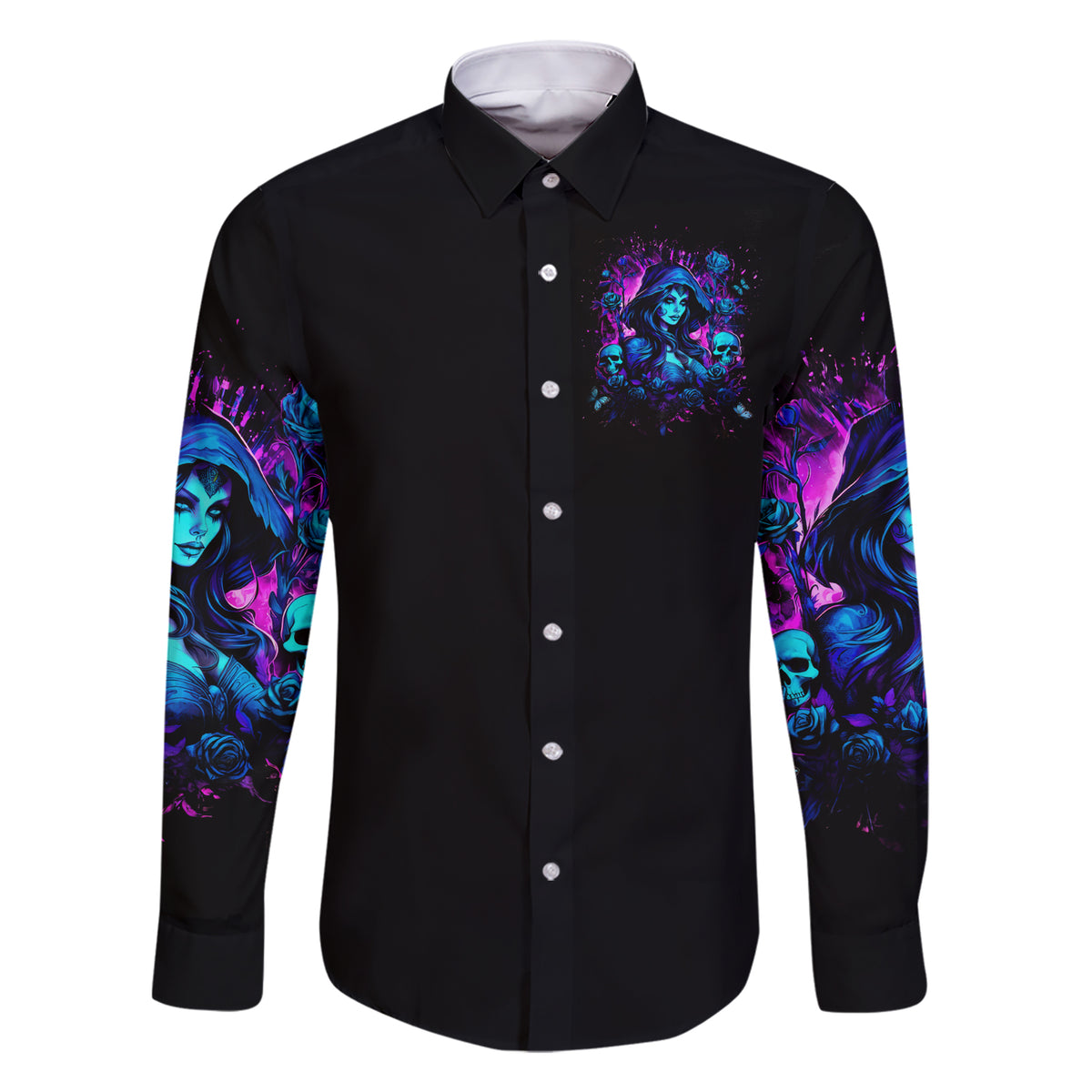 Witch Skull Family Matching Short Sleeve Bodycon Dress and Hawaiian Shirt Assuming Was Like Most Girls Was Your First Mistake - Wonder Print Shop