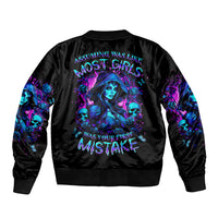 Witch Skull Sleeve Zip Bomber Jacket Assuming Was Like Most Girls Was Your First Mistake - Wonder Print Shop
