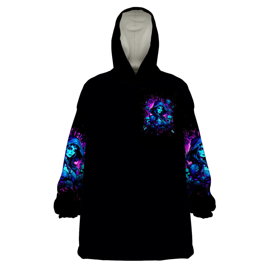 Witch Skull Wearable Blanket Hoodie Assuming Was Like Most Girls Was Your First Mistake - Wonder Print Shop