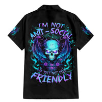 Angel Skull Family Matching Mermaid Dress and Hawaiian Shirt I'm Not Anti-Social I'm Just Not User Friendly - Wonder Print Shop