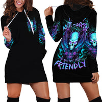Angel Skull Hoodie Dress I'm Not Anti-Social I'm Just Not User Friendly - Wonder Print Shop