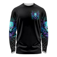 Angel Skull Long Sleeve Shirt I'm Not Anti-Social I'm Just Not User Friendly - Wonder Print Shop
