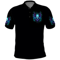 Angel Skull Polo Shirt I'm Not Anti-Social I'm Just Not User Friendly - Wonder Print Shop
