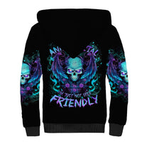 Angel Skull Sherpa Hoodie I'm Not Anti-Social I'm Just Not User Friendly - Wonder Print Shop
