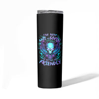 Angel Skull Skinny Tumbler I'm Not Anti-Social I'm Just Not User Friendly - Wonder Print Shop