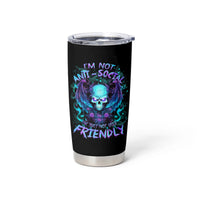 Angel Skull Tumbler Cup I'm Not Anti-Social I'm Just Not User Friendly - Wonder Print Shop