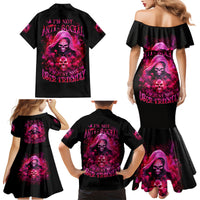 Witch Skull Family Matching Mermaid Dress and Hawaiian Shirt I'm Not Anti-Social I'm Just Not User Friendly - Wonder Print Shop