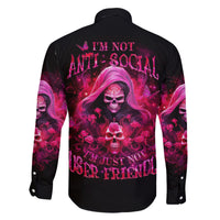 Witch Skull Family Matching Mermaid Dress and Hawaiian Shirt I'm Not Anti-Social I'm Just Not User Friendly - Wonder Print Shop