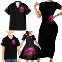 Witch Skull Family Matching Short Sleeve Bodycon Dress and Hawaiian Shirt I'm Not Anti-Social I'm Just Not User Friendly - Wonder Print Shop