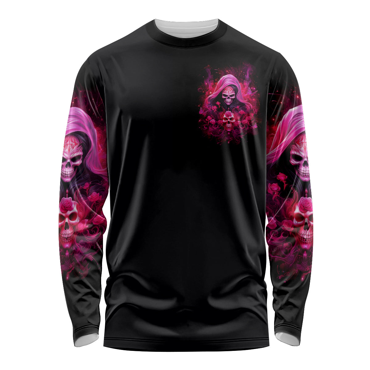 Witch Skull Long Sleeve Shirt I'm Not Anti-Social I'm Just Not User Friendly - Wonder Print Shop